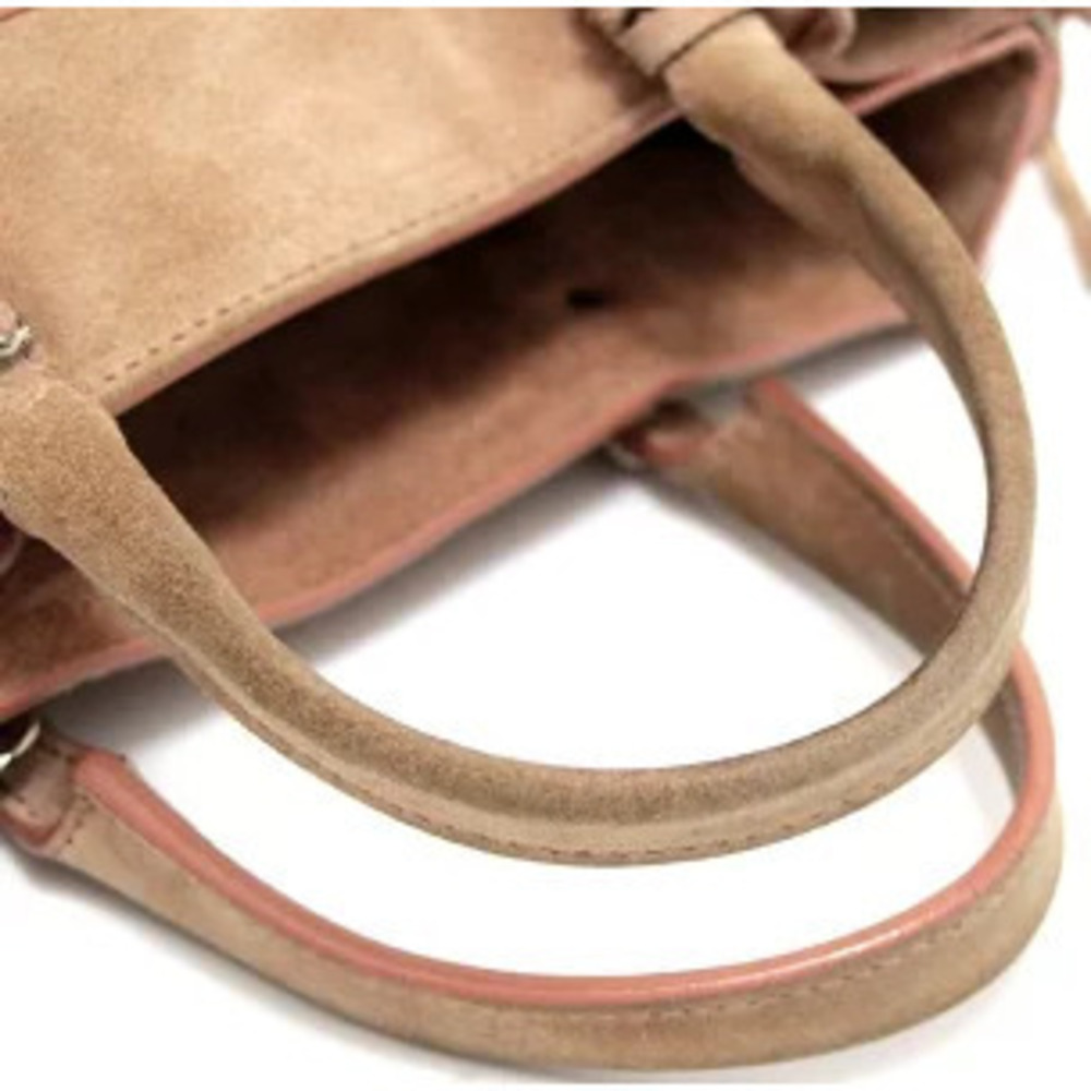 Balenciaga Paper Bag Suede Calfskin Pink Beige - Picture 4 of 6